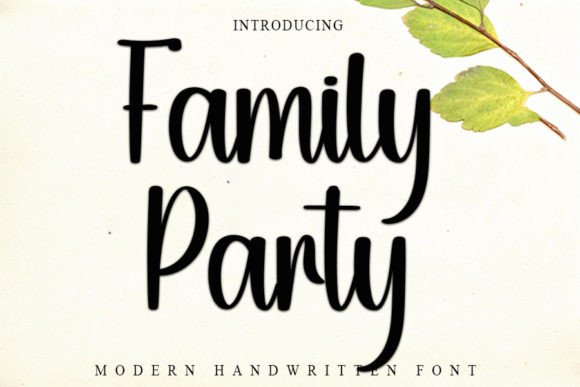 Family Party: A Handwritten Typeface for Warm Editorial Design