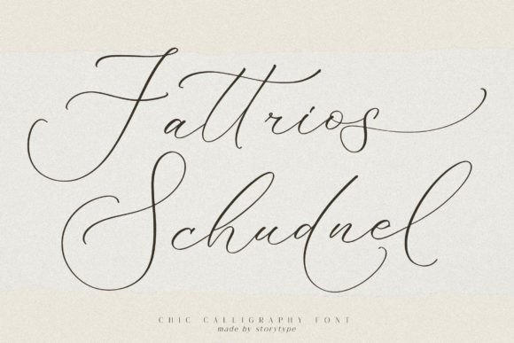 Fattrios Schudnel: A Chic Script Typeface for Modern Brand Identity