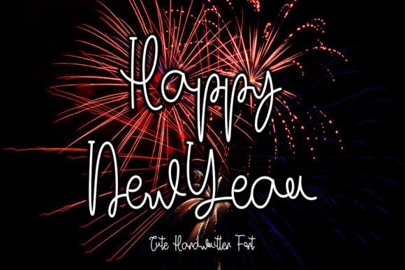 Happy Newyear: A Handwritten Typeface for Modern Web Design