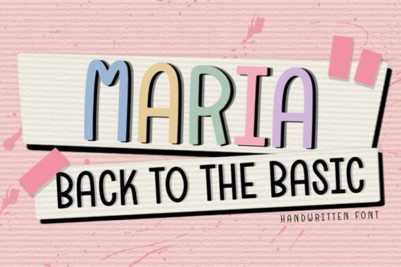 Maria: A Handwritten Typeface for Warm Editorial Design