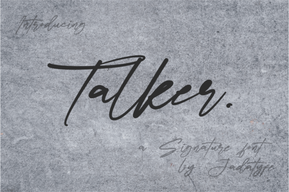 Talker: A Brushed Script Typeface for Energetic Brand Identity